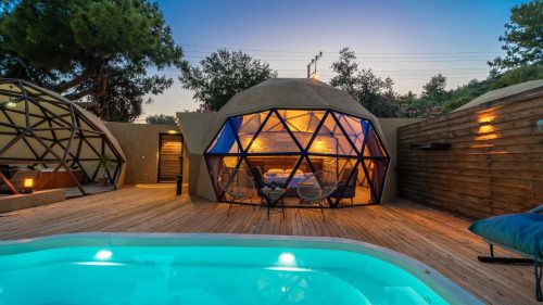 Kalkan İslamlar Mevkiinde Özel Kosept Korunaklı Domes Balayı Tatil Villası